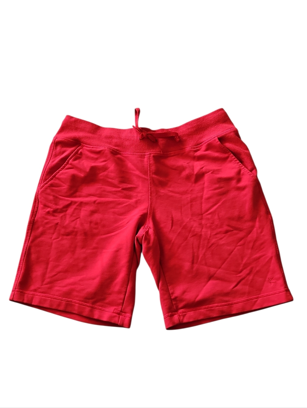 Women’s Red Casual Drawstring Shorts Bermuda Size Medium